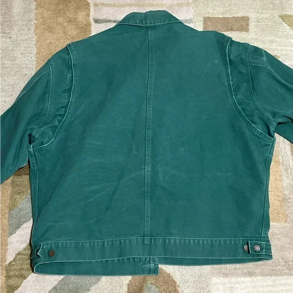 Carhartt Unlined Chore Jacket CU1058 XL CACTUS GREEN, GRAIL/VTG/MINT